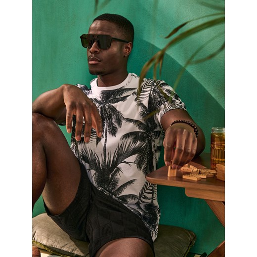 T-shirt męski Sinsay młodzieżowy z krótkim rękawem 