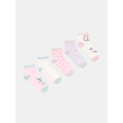Sinsay - Skarpetki z motywem jednorożca 5 pack - wielobarwny ze sklepu Sinsay w kategorii Skarpetki dziecięce - zdjęcie 183774815