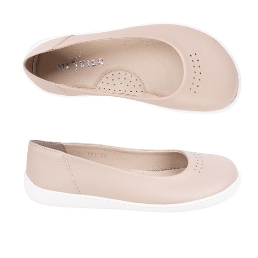 BAREFOOT Damskie CZÓŁENKA minimalistyczne wsuwane 1771POL MINI beżowe ze sklepu butyolivier w kategorii Półbuty damskie - zdjęcie 183774987