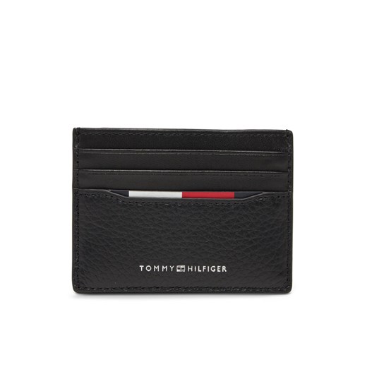 Etui na karty kredytowe Tommy Hilfiger Central Cc Holder AM0AM13512 Czarny ze sklepu eobuwie.pl w kategorii Portfele męskie - zdjęcie 183775259