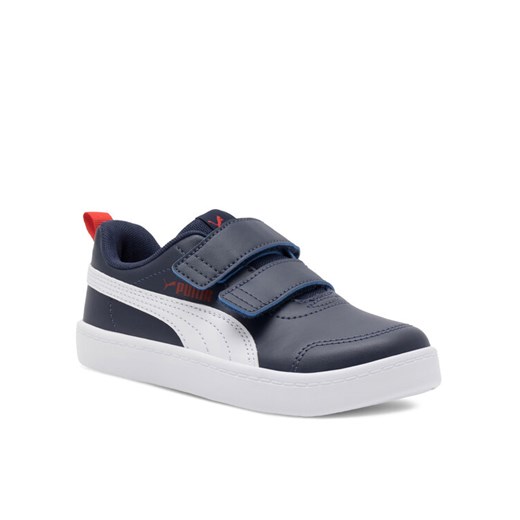 Sneakersy Puma Courtflex v2 V PS* 37154301 Granatowy - id: 5904862900926 - marki Puma - 183775295 Sneakersy Puma Courtflex v2 V PS* 37154301 Granatowy ze sklepu eobuwie.pl w kategorii Trampki dziecięce - zdjęcie 183775295