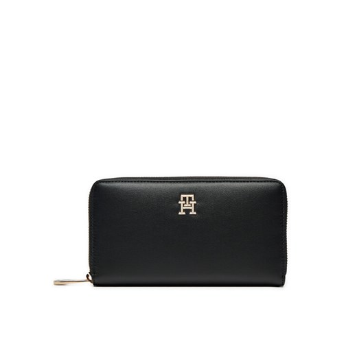 Duży Portfel Damski Tommy Hilfiger AW0AW16581 Czarny ze sklepu eobuwie.pl w kategorii Portfele damskie - zdjęcie 183775297