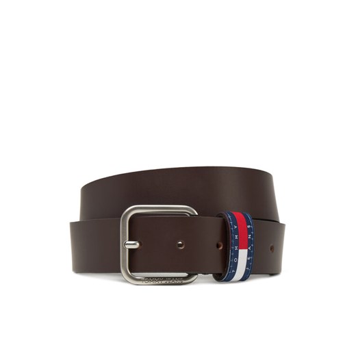Pasek Męski Tommy Jeans Ryan 3.5 AM0AM13415 Brązowy ze sklepu eobuwie.pl w kategorii Paski męskie - zdjęcie 183775347