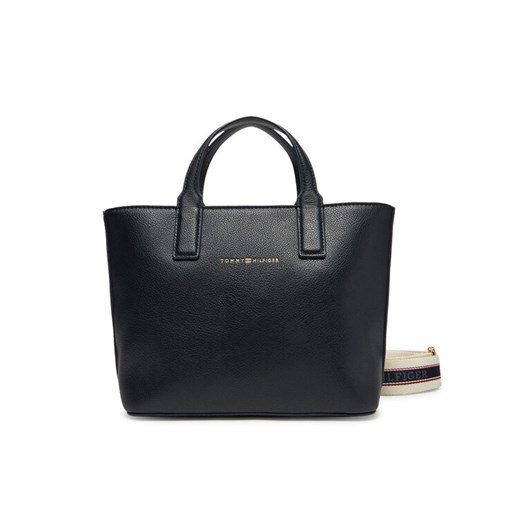 Torebka Tommy Hilfiger AW0AW17448 Granatowy ze sklepu eobuwie.pl w kategorii Torby Shopper bag - zdjęcie 183775417