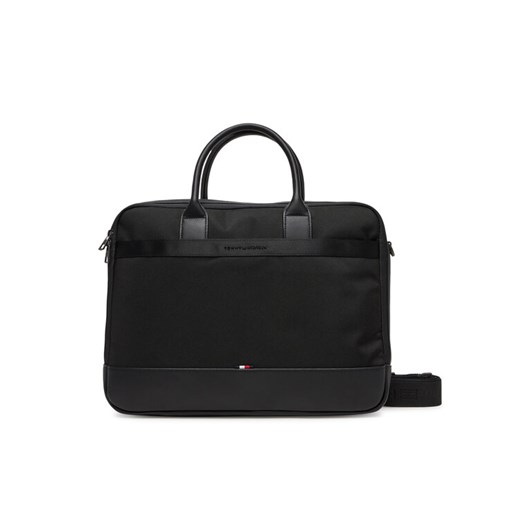 Torba na laptopa Tommy Hilfiger Th Nylon Travel Computer Bag AM0AM13470 Czarny ze sklepu eobuwie.pl w kategorii Torby na laptopa - zdjęcie 183775616