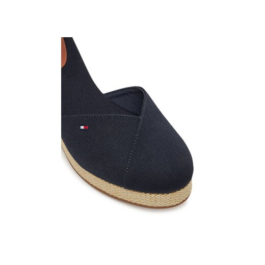 Espadryle damskie Tommy Hilfiger z klamrą na koturnie 