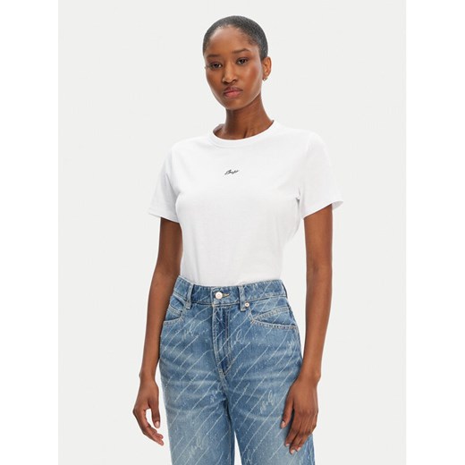 BOSS T-Shirt C_Elogo_5 50547547 Biały Slim Fit ze sklepu MODIVO w kategorii Bluzki damskie - zdjęcie 183778356