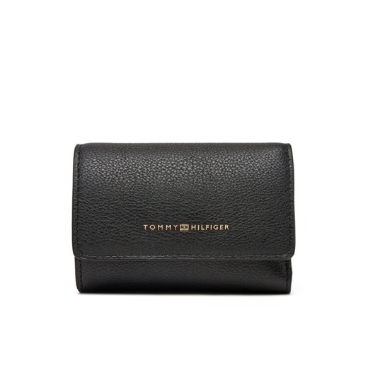 Tommy Hilfiger Portfel damski Logotape Trifold AW0AW17477 Czarny ze sklepu MODIVO w kategorii Portfele damskie - zdjęcie 183778375