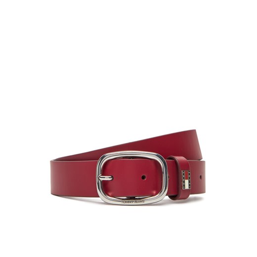 Tommy Jeans Pasek Damski Tjw Oval 3.0 AW0AW15836 Czerwony ze sklepu MODIVO w kategorii Paski damskie - zdjęcie 183778378