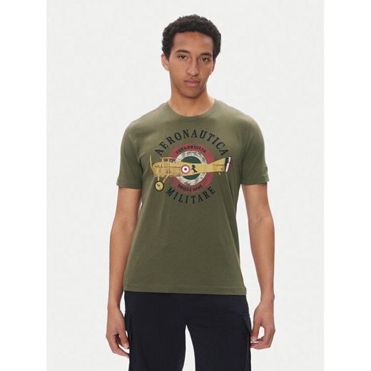 Aeronautica Militare T-Shirt 251TS2414J641 Khaki Regular Fit ze sklepu MODIVO w kategorii T-shirty męskie - zdjęcie 183778398