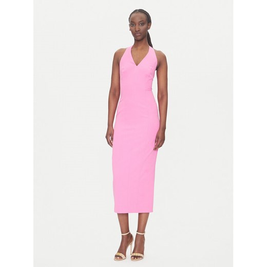 ACCESS FASHION Sukienka elegancka 53-3403 Różowy Regular Fit ze sklepu MODIVO w kategorii Sukienki - zdjęcie 183778456