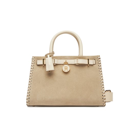 Tommy Hilfiger Torebka American Icon Mini Tote Su AW0AW17469 Beżowy ze sklepu MODIVO w kategorii Kuferki - zdjęcie 183778537