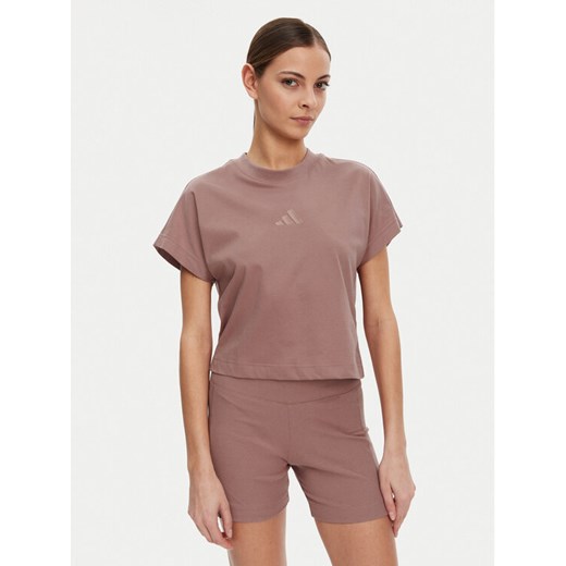 adidas T-Shirt ALL SZN JJ1237 Różowy Regular Fit ze sklepu MODIVO w kategorii Bluzki damskie - zdjęcie 183778555