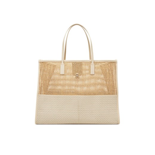 Tommy Hilfiger Torebka Th City Summer Tote Woven AW0AW17640 Beżowy ze sklepu MODIVO w kategorii Torby Shopper bag - zdjęcie 183778558