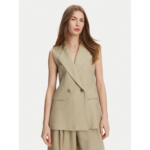 Marella Kamizelka Dramma 2513281012200 Khaki Regular Fit ze sklepu MODIVO w kategorii Kamizelki damskie - zdjęcie 183778608