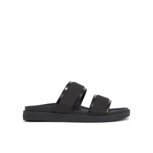 Calvin Klein Klapki Double Strap Mix HM0HM01024 Czarny ze sklepu MODIVO w kategorii Klapki męskie - zdjęcie 183778737