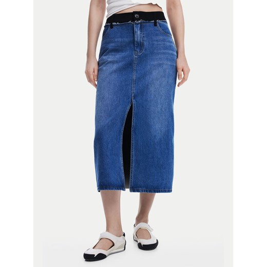 Desigual Spódnica jeansowa 25SWFD02 Niebieski Regular Fit ze sklepu MODIVO w kategorii Spódnice - zdjęcie 183778769