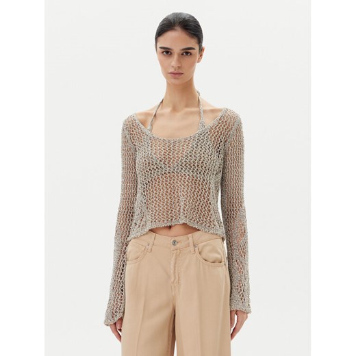 PINKO Sweter Denali 104749 A2FB Szary Regular Fit ze sklepu MODIVO w kategorii Swetry damskie - zdjęcie 183778785