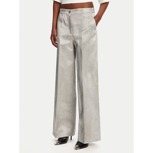 PINKO Spodnie materiałowe 104805 A2BP Szary Regular Fit ze sklepu MODIVO w kategorii Spodnie damskie - zdjęcie 183778825