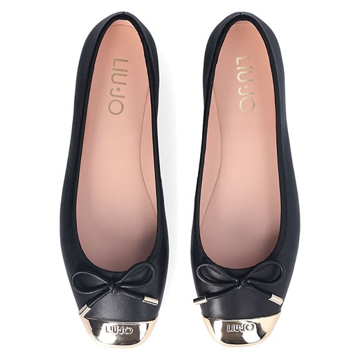 Balerinki Liu Jo bez zapięcia płaskie czarne na wiosnę 