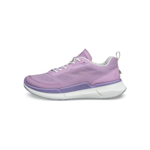 Buty sportowe damskie Ecco sneakersy sznurowane fioletowe na płaskiej podeszwie