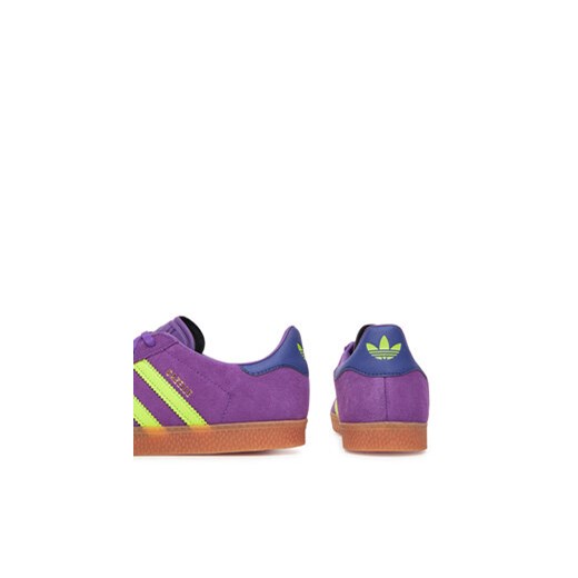 Buty sportowe damskie Adidas sneakersy fioletowe wiązane płaskie 