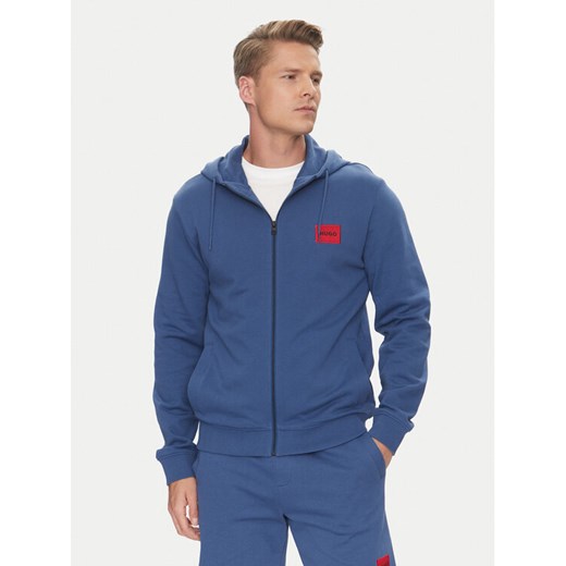 HUGO Bluza Daple212 50447972 Niebieski Regular Fit ze sklepu MODIVO w kategorii Bluzy męskie - zdjęcie 183782449