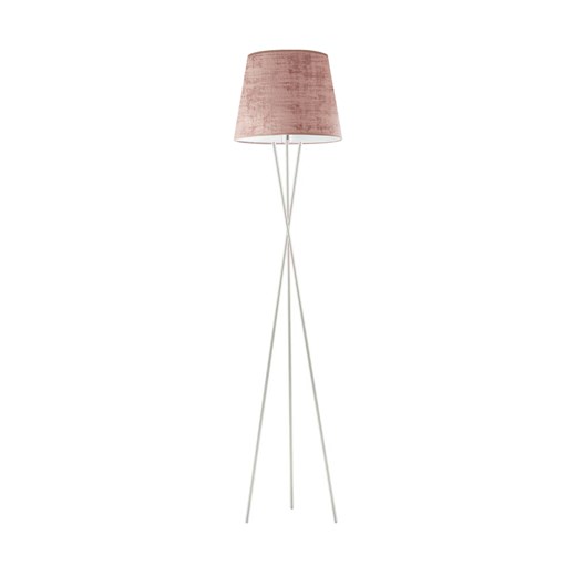 Lampa stojąca na trójnogu do salonu TOKIO VELUR z tkaninowym abażurem ze sklepu Lysne w kategorii Lampy podłogowe - zdjęcie 183783359