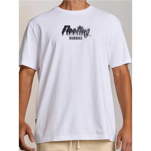 Sinsay - Bawełniana koszulka comfort fit z nadrukiem w motyle - biały ze sklepu Sinsay w kategorii T-shirty męskie - zdjęcie 183784607