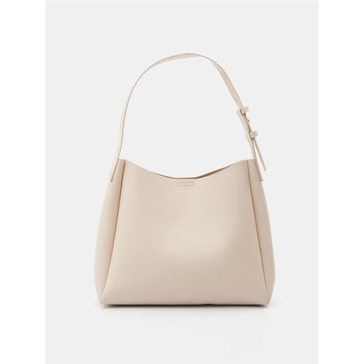 Sinsay - Torebka shopper na ramię - beżowy - id: 634EK-08X - marki Sinsay - 183784619 Sinsay - Torebka shopper na ramię - beżowy ze sklepu Sinsay w kategorii Torby Shopper bag - zdjęcie 183784619