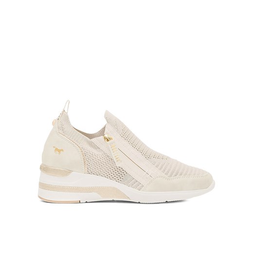 Sneakersy Mustang 1378-401 Beżowy ze sklepu eobuwie.pl w kategorii Buty sportowe damskie - zdjęcie 183786497