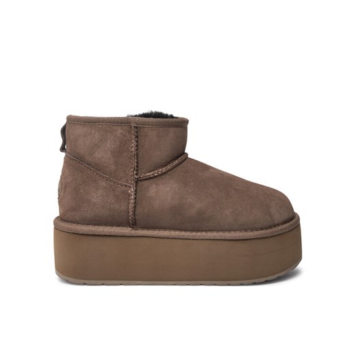 Śniegowce EMU Australia Stinger Micro Flatform W13082 Brązowy ze sklepu eobuwie.pl w kategorii Śniegowce damskie - zdjęcie 183786759