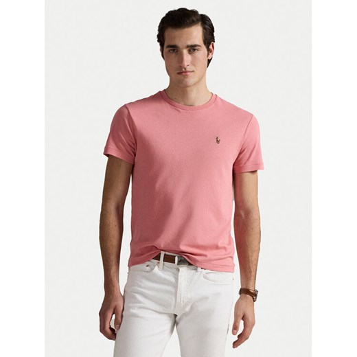 Polo Ralph Lauren T-Shirt 710740727096 Różowy Custom Slim Fit ze sklepu MODIVO w kategorii T-shirty męskie - zdjęcie 183788326