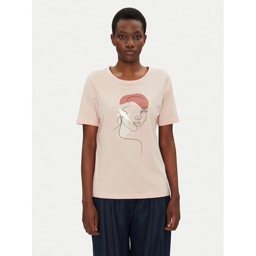 Fransa T-Shirt 20615408 Różowy Regular Fit ze sklepu MODIVO w kategorii Bluzki damskie - zdjęcie 183788409