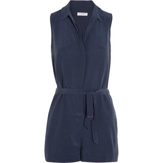Earl washed-silk playsuit net-a-porter szary 