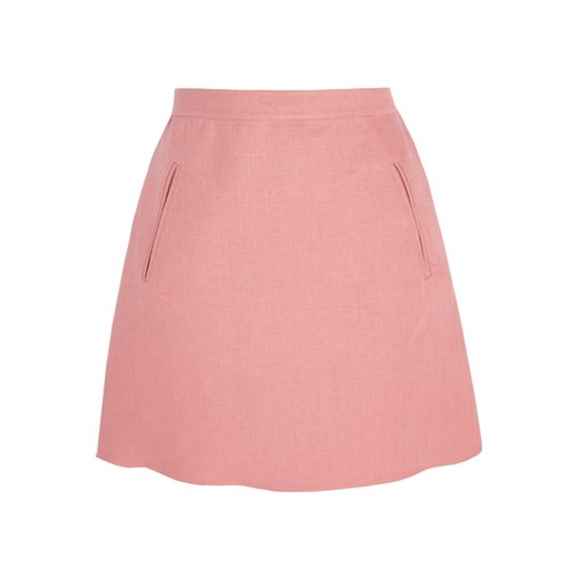 Linen mini skirt net-a-porter rozowy mini