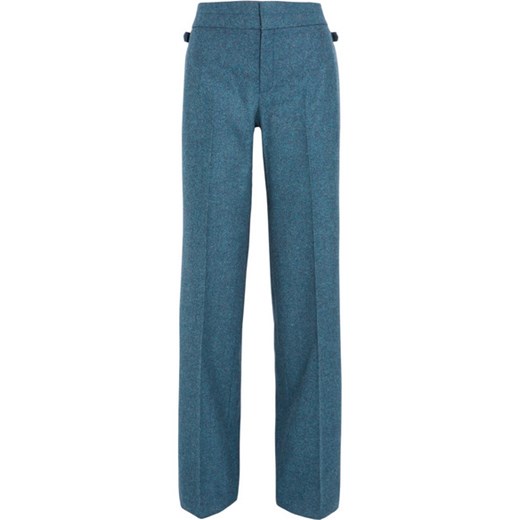 Wool-flannel wide-leg pants net-a-porter niebieski 