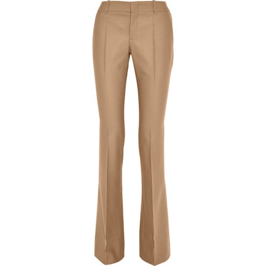 Wool and cashmere-blend flannel flared pants net-a-porter bezowy 