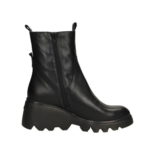 Botki Wonders czarne casual z zamkiem 