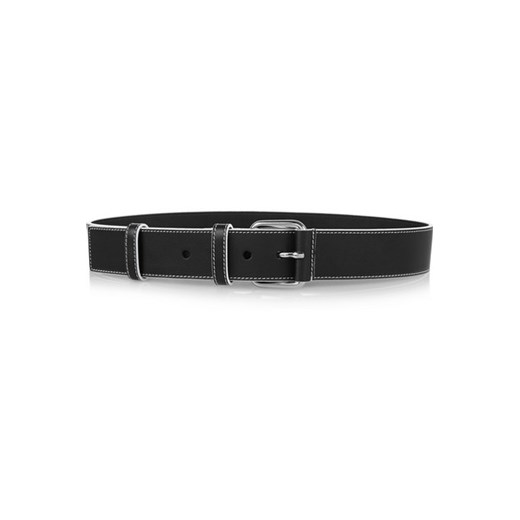 Belt in black leather net-a-porter czarny 