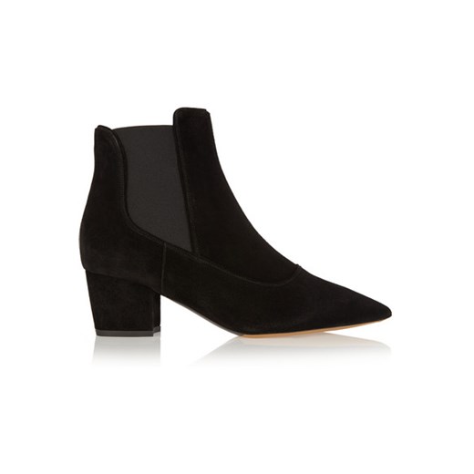 Shadow suede ankle boots net-a-porter czarny 