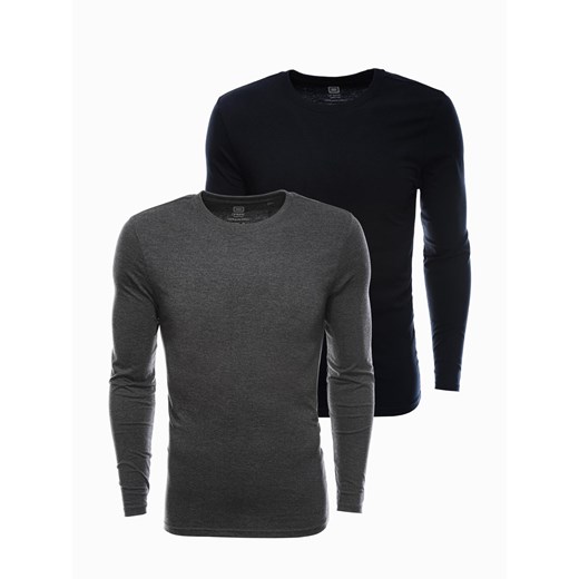 Zestaw longsleeve męski z długim rękawem 2-pak - mix V2 Z43 ze sklepu ombre w kategorii T-shirty męskie - zdjęcie 183801178