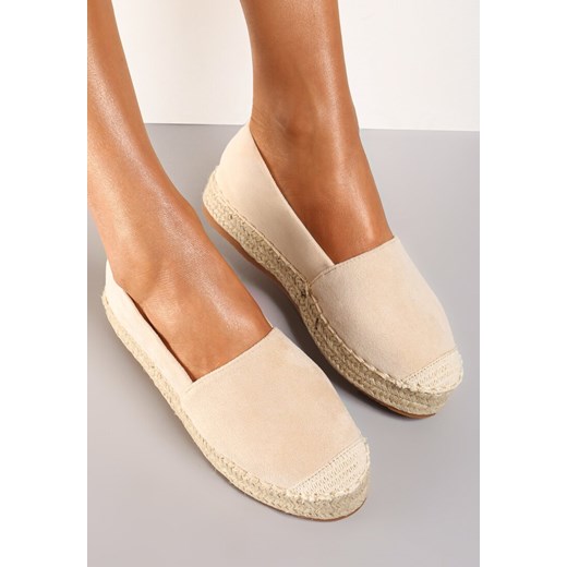 Beżowe Espadryle Thaxie ze sklepu born2be.pl w kategorii Espadryle damskie - zdjęcie 183801809