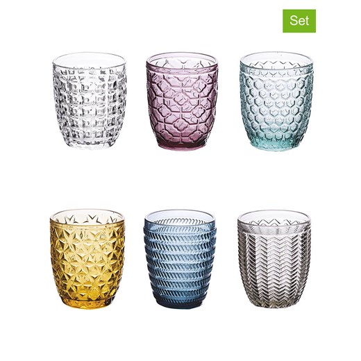 Villa d´Este Szklanki (6 szt.) "Geometrie" w różnych kolorach - 320 ml - id: 16987953 - marki Villa D'este - 183803127 Villa d´Este Szklanki (6 szt.) "Geometrie" w różnych kolorach - 320 ml ze sklepu Limango Polska w kategorii Szklanki - zdjęcie 183803127