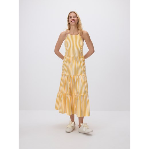 Reserved - Bawełniana sukienka maxi - żółty ze sklepu Reserved w kategorii Sukienki - zdjęcie 183803506