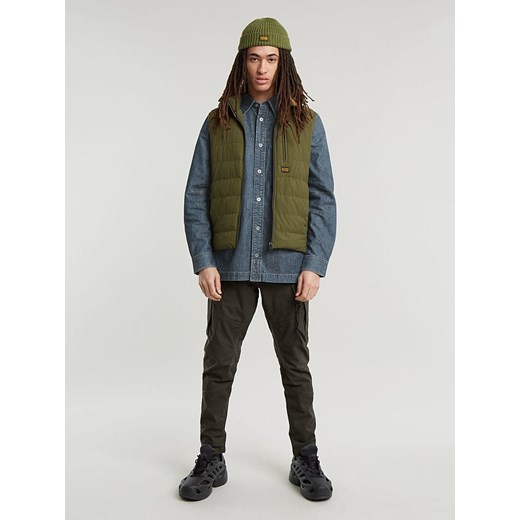 G-Star Kamizelka pikowana w kolorze khaki S Limango Polska promocja
