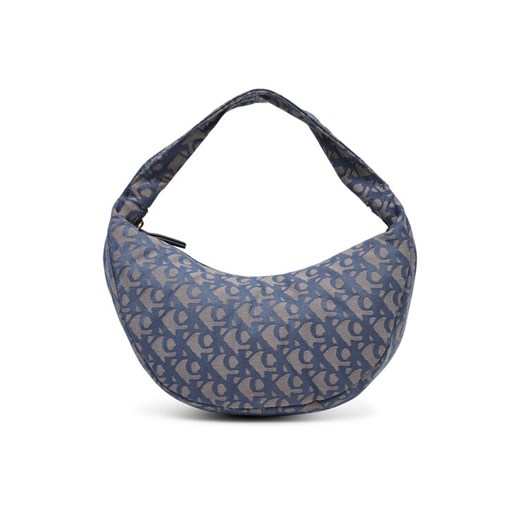 Torebka Calvin Klein Ckj Monogram Pinched Medium Shou LV04F3206G Niebieski ze sklepu eobuwie.pl w kategorii Torebki hobo - zdjęcie 183807325