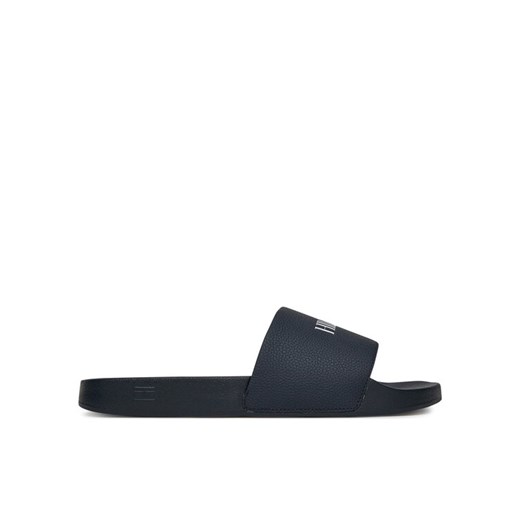 Klapki Tommy Hilfiger Hilfiger Print Tumble Pool Slide FM0FM05505 Granatowy ze sklepu eobuwie.pl w kategorii Klapki męskie - zdjęcie 183807327