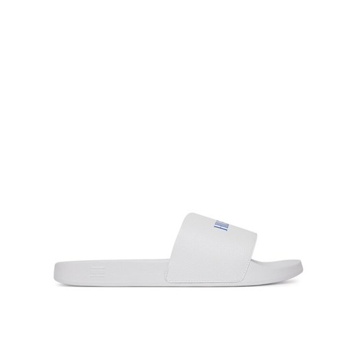 Klapki Tommy Hilfiger Hilfiger Print Tumble Pool Slide FM0FM05505 Biały ze sklepu eobuwie.pl w kategorii Klapki męskie - zdjęcie 183807335