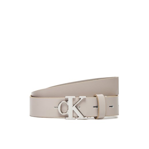 Pasek Damski Calvin Klein Monogram Plaque Buckle 25Mm LV04K7017G Biały ze sklepu eobuwie.pl w kategorii Paski damskie - zdjęcie 183807405